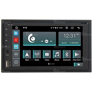 Universele auto-radio, 2 DIN, Android, GPS, Bluetooth, WLAN, USB, Dab+ touchscreen, 6,2 inch (14,7 cm), 8 Core Carplay Android Auto