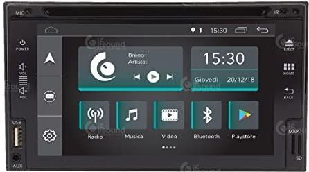 Jf Sound - 2 Din Universele Autoradio - Touchscreen - 6.2 inch - Android GPS Bluetooth WiFi DAB+