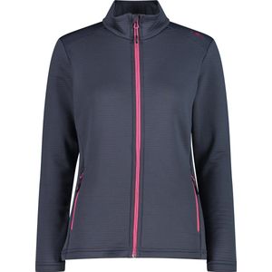 Fleecejack - Jacquardstof - Blauw - 90% Polyester 10% Elastaan