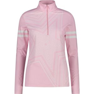 CMP - Stretch Shirt - Roze - Softech - Halve Ritssluiting - Geometrisch Patroon