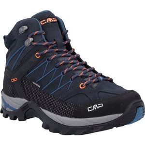 CMP RIGEL MID TREKKING SHOES WP - Heren wandelschoenen, B.Blue-Flash Oranje