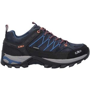 CMP Rigel Low Trekking Shoes Wp, trekking- en wandelschoenen voor heren, B Blue Flash Oranje