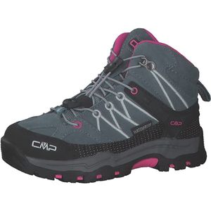CMP Rigel Mid Shoe Wp Trekking- en wandelschoenen voor kinderen, uniseks, Mineraal groen violet, 35 EU
