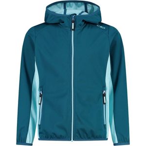 CMP - Meisjesjack - Felgekleurde Softshell - Met Capuchon - Lichtgewicht - Winddicht