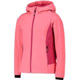 CMP - Softshelljas voor kinderen met vaste capuchon, glanzend fuchsia, 104