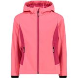 CMP - Softshelljas voor kinderen met vaste capuchon, glanzend fuchsia, 104
