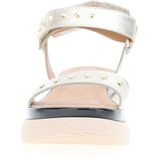 Sandalen met plateauzool in leer MJUS. Leer materiaal. Maten 40. Grijs kleur