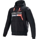 Alpinestars Motorradjacke Alpinestars Chrome Ignition Hoodie schwarz / rot-fluo