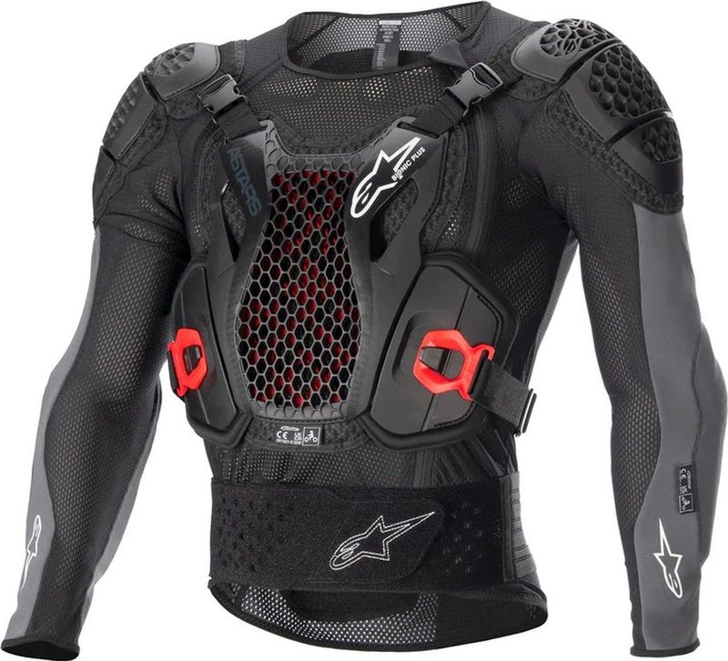 Alpinestars Bionic Plus V2 Protection Jacket Black Anthracite Red Rugbeschermer