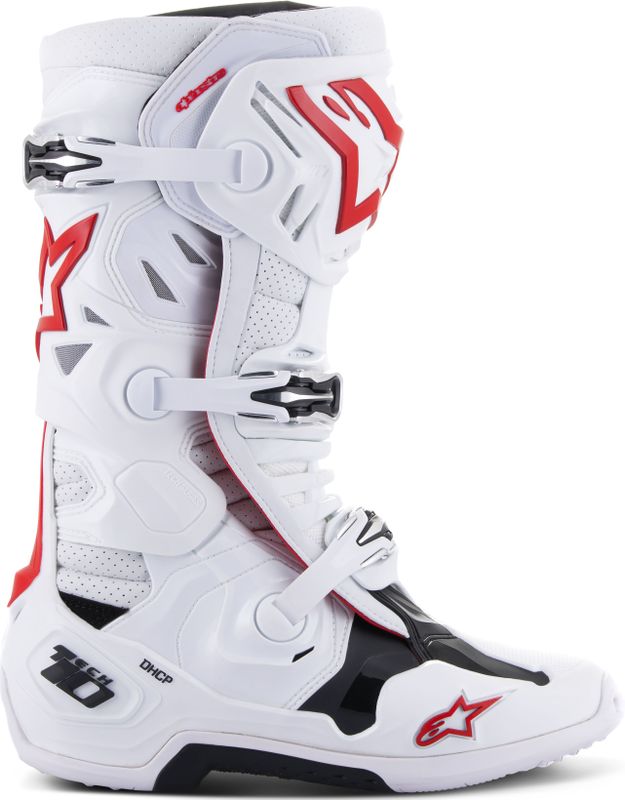 Alpinestars - Tech 10 Supervented - Crosslaarzen - Wit - Helder Rood