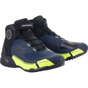 Alpinestars CR-X, schoenen Drystar, Zwart/Donkerblauw/Neon-Geel, 11.5 US