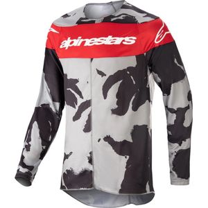 Alpinestars - Racer Tactical Cast - MX Jersey - Grijs Camo Mars Rood