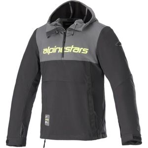 Alpinestars Sherpa Hoodie Tar Gray Black Yellow Fluo