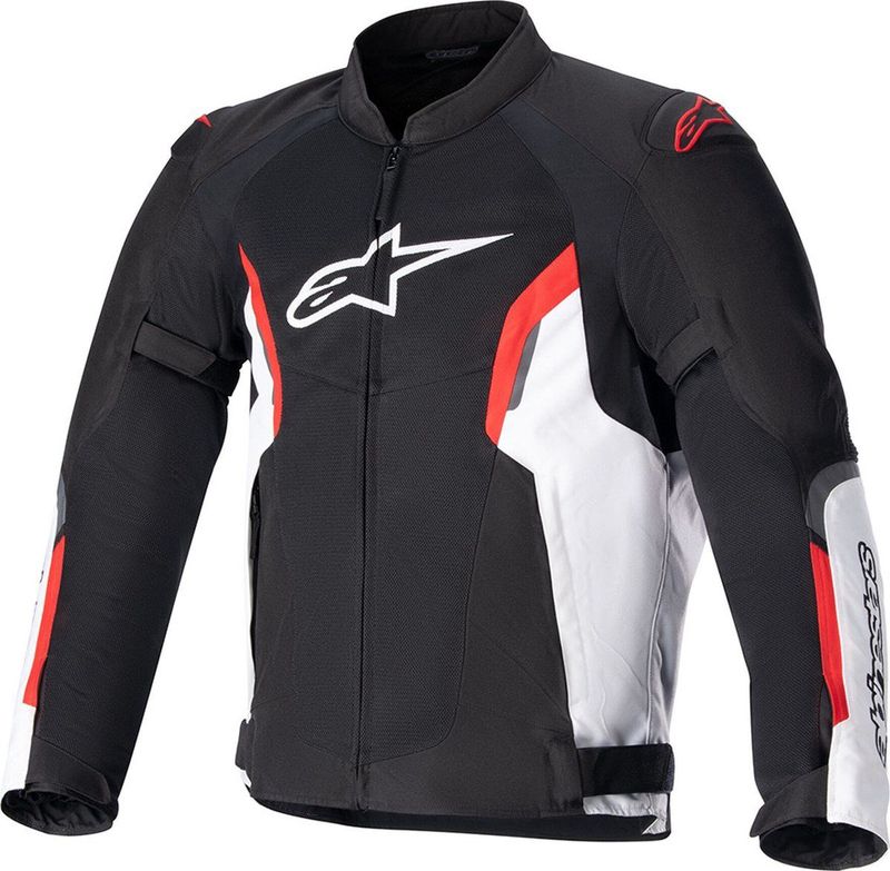 Motorjas Alpinestars AST V2 Air Zwart-Wit-Helder Rood