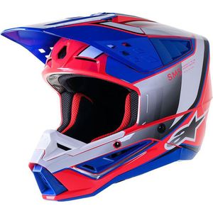 Crosshelm Alpinestars SM5 Sail Wit-Roze-Blauw Glazuur