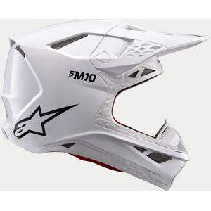Alpinestars Supertech M10 Solid Helm ECE White Glossy