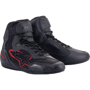 Alpinestars Faster-3 Rideknit Shoes Black Dark Gray Bright Red Laars