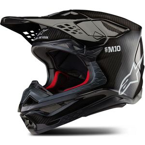 Alpinestars - Supertech S-M10 - Helm - Zwart Glanzend Carbon - ECE 22.06