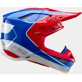 Crosshelm Alpinestars Supertech S-M10 Aeon Rood-Blauw
