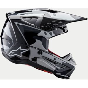 Alpinestars SM5 Rover 2 Helm ECE Black Silver Glossy, Größe: XL