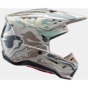 Alpinestars - S-M5 Helm - Warm Grijs - Celadon Groen - Glanzend