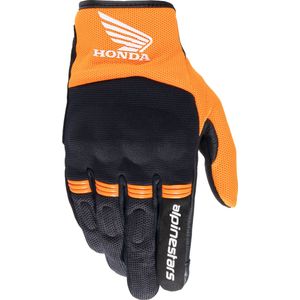 Alpinestars Copper Honda, handschoenen, zwart/oranje, S