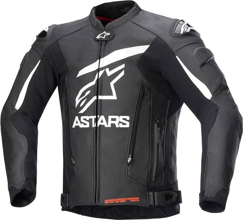 Alpinestars - GP Plus V4 - Leren Jas - Zwart - A-CS Plus Stretchmateriaal