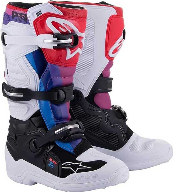 Tech 7S - Motorlaarzen - Zwart - PU-Microvezel