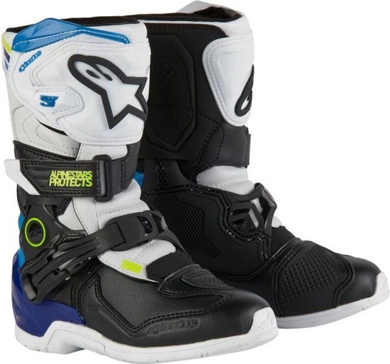 Alpinestars Tech 3S Youth White Black Enamel Blue Laars