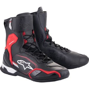 Alpinestars Alpinestars Superfaster Motorradschuhe schwarz / hellrot / weiss Motorradstiefel (Packung, Antistatische und Öl- und Benzinfeste Sohle)