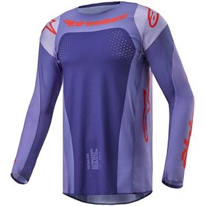 Alpinestars - Techstar Ocuri Jersey - Paars Warm Oranje - Sportshirt