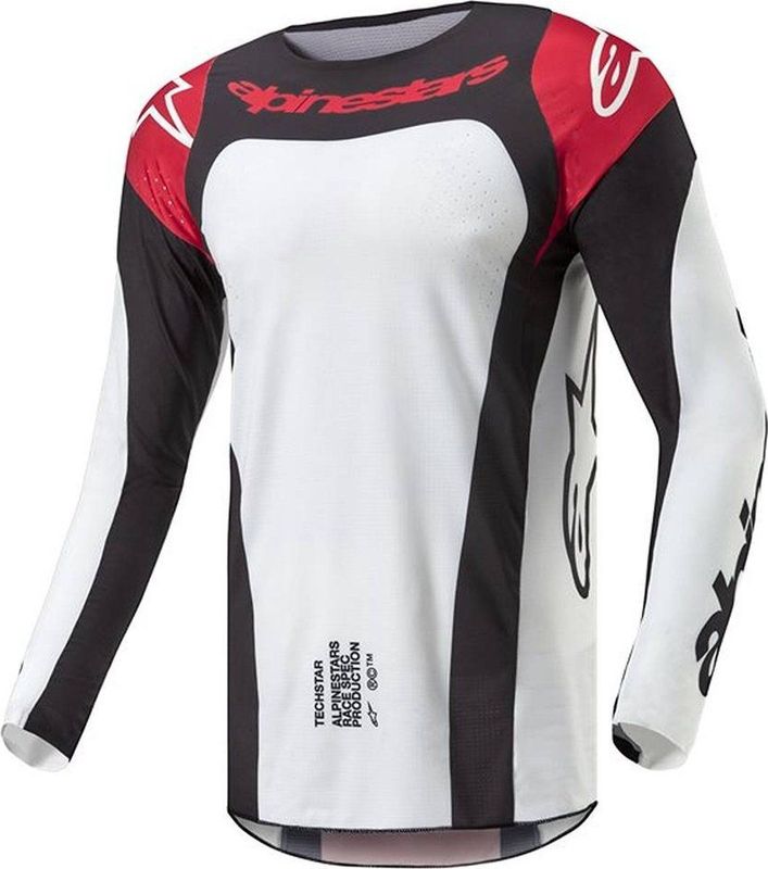 Alpinestars - Techstar Ocuri Jersey - Rood Wit Zwart - Sportshirt