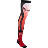 Alpinestars - MX Long Knee Brace Sokken - Rood-Wit - Lycra