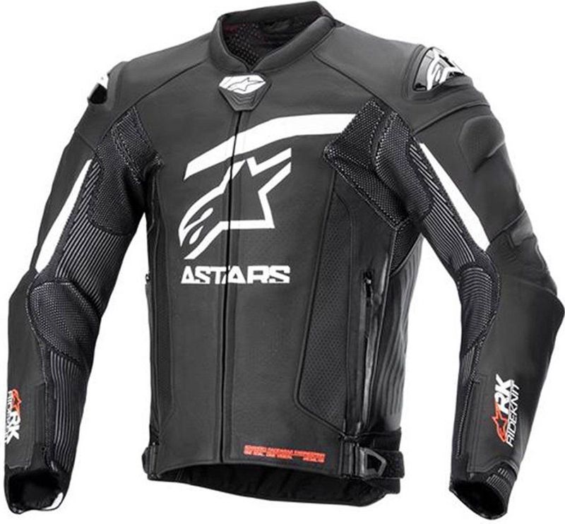 Motorjas Alpinestars GP Plus R V4 Rideknit Leather Zwart-Wit
