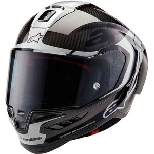Alpinestars - Supertech R10 Element - Integraalhelm - Zwart - Carbon Zilver Glossy