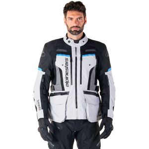 Motorjas Alpinestars Bogota' Pro Drystar Ice Grijs-Zwart-Cyaan