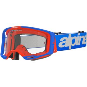 Crossbril Alpinestars Vision 8 Wordmark Blauw-Oranje-Clear