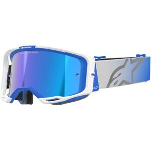 Crossbril Alpinestars Vision 8 Corp Blauw-Wit-Mirror Blue