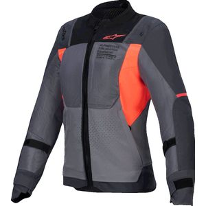 Alpinestars - Stella ST-2 Air - Motorjas - Deep Grijs Donkergrijs Fluo Coral