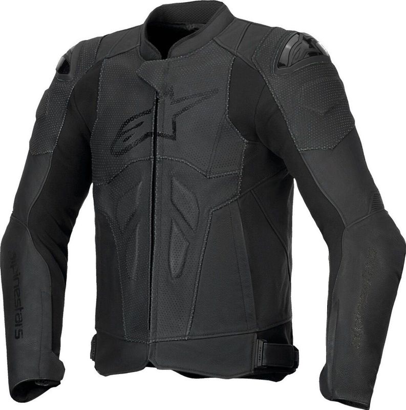 Alpinestars - Dusk Airflow - Leren Jas - Zwart - Ademend - Bescherming
