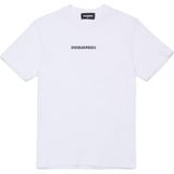 Dsquared2 - T-shirt - Wit - Katoen - Korte Mouwen - Logo-print