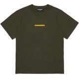 Dsquared2 - T-shirt met Logo - Groen - Dames - Katoen