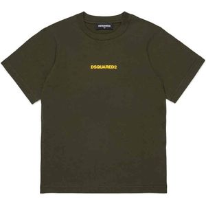 Dsquared2 - T-shirt met Logo - Groen - Dames - Katoen