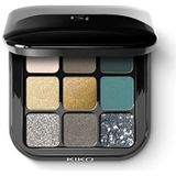 KIKO Milano Glamour Multi Finish Oogschaduw, palet 06, palet met 9 oogschaduwen in verschillende afwerkingen