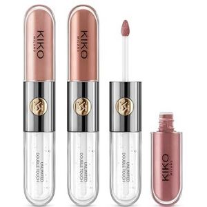 KIKO Milano Unlimited Double Touch Lip Set 01, set met 3 vloeibare lippenstiften in twee stappen