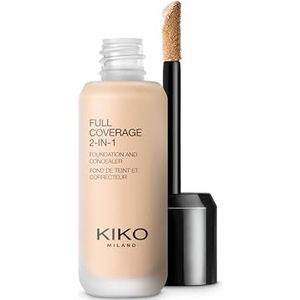 KIKO Milano Volledige Dekking 2-in-1 Foundation en Concealer 25 ml (Verschillende Tinten) - 10 Warm Rose