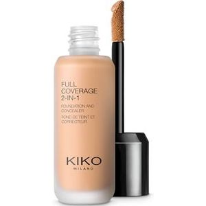 KIKO Milano Full Coverage 2-in-1 Foundation & Concealer 12 - N 80, 2 In 1 Foundation En Concealer, Hoge Dekking