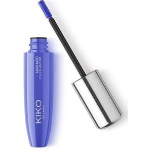 KIKO Milano Maxi Mod Colour Mascara 01, gekleurde mascara met mini-applicator en maxi-volume-effect, elektrisch blauw