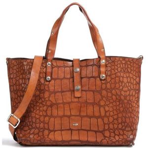 CAMPOMAGGI Leren Shopper Schoudertas Centaurus Shopping Bag Cognac Bruine