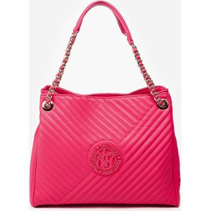 Y Not? Round Shopper Coral PU-leer